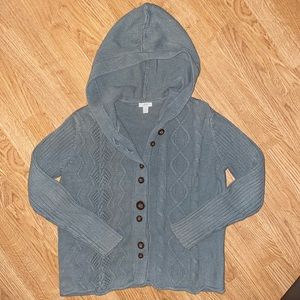 J.Jill cable knit Sweater with hood